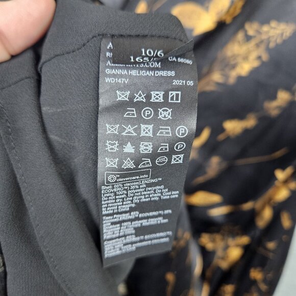 Allsaints Gianna Heligan midi dress handkerchief hem Silk Blend Women’s Sz 6 NEW - Picture 12 of 16